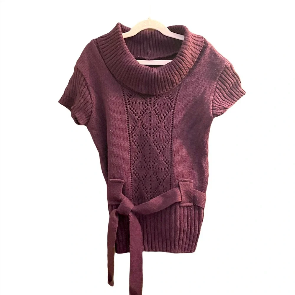 🦀2/$25 Crochet Knit Cowl Sweater Top